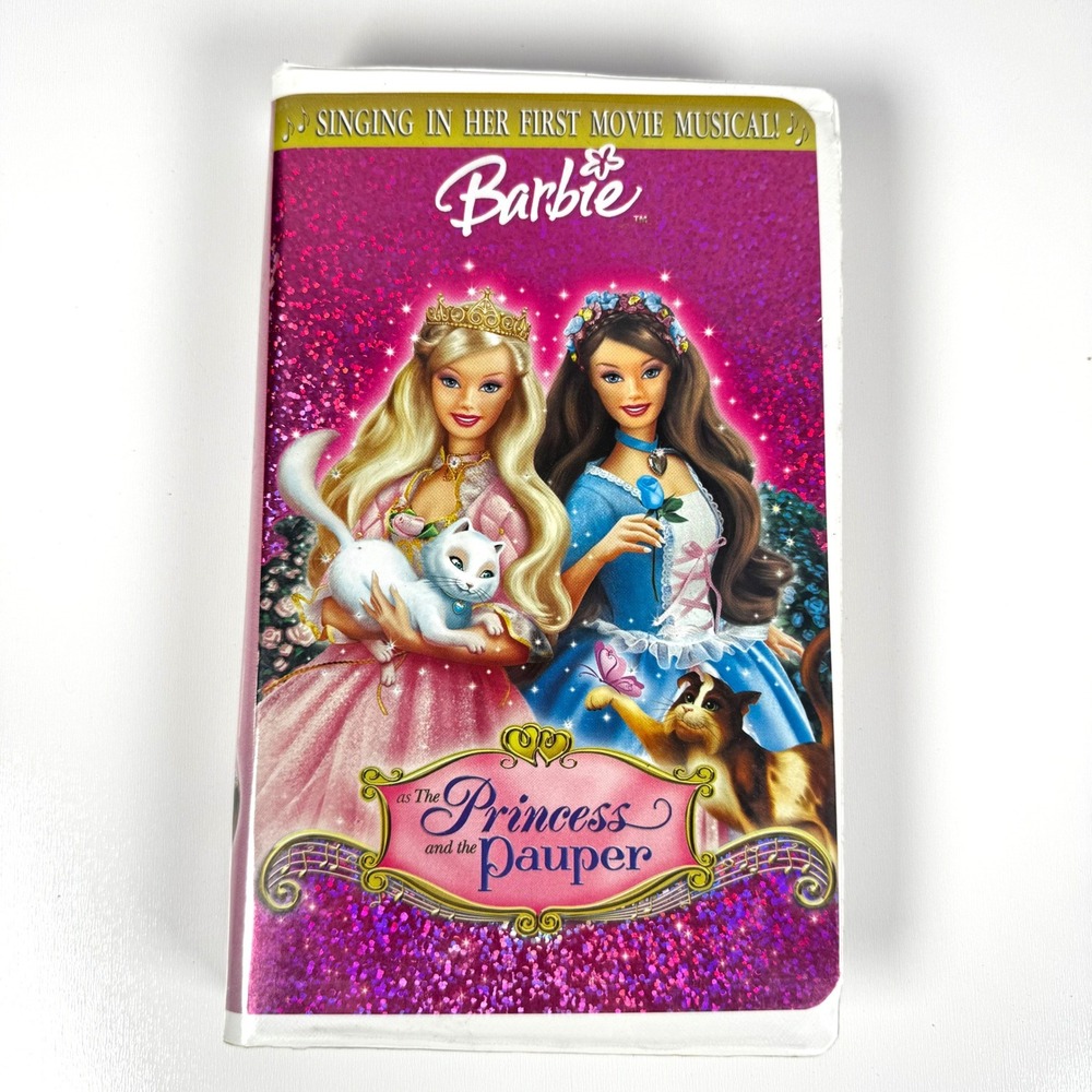 Barbie As Princess and the Pauper VHS Musical 2004 Clamshell Mattel Lionsgate